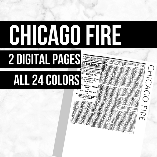 Chicago Fire: Printable Genealogy Form (Digital Download)
