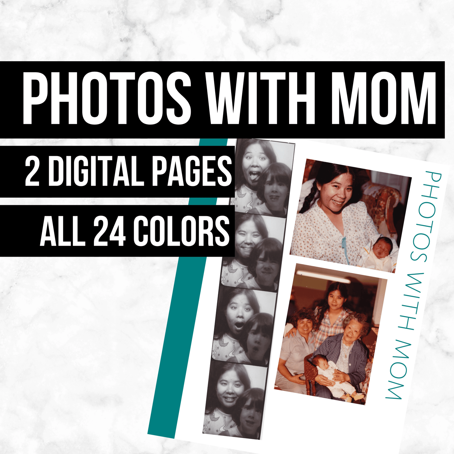 Photos with Mom: Printable Genealogy Form (Digital Download)