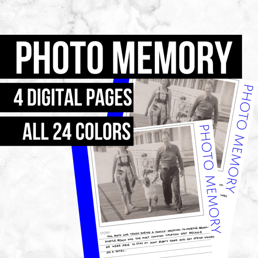 Photo Memory Pages: Printable Genealogy Form (Digital Download)