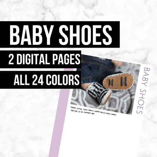 Baby Shoes: Printable Genealogy Form (Digital Download)