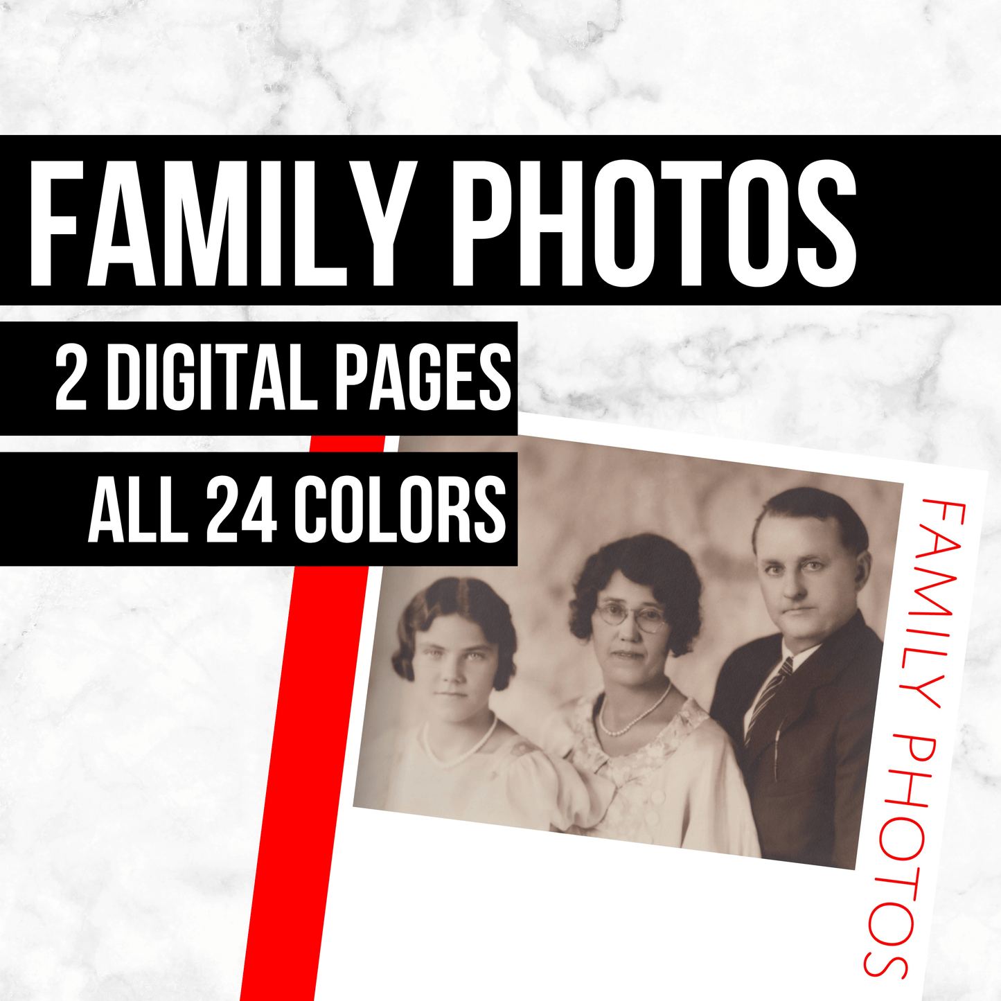 Family Photos: Printable Genealogy Form (Digital Download)