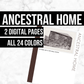 Ancestral Home: Printable Genealogy Form (Digital Download)