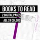 Books to Read Page: Printable Genealogy Form (Digital Download)