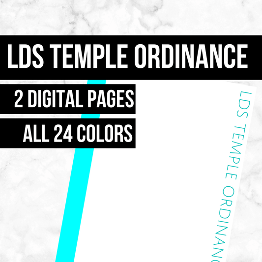 LDS Temple Ordinance: Printable Genealogy Forms (Digital Download)