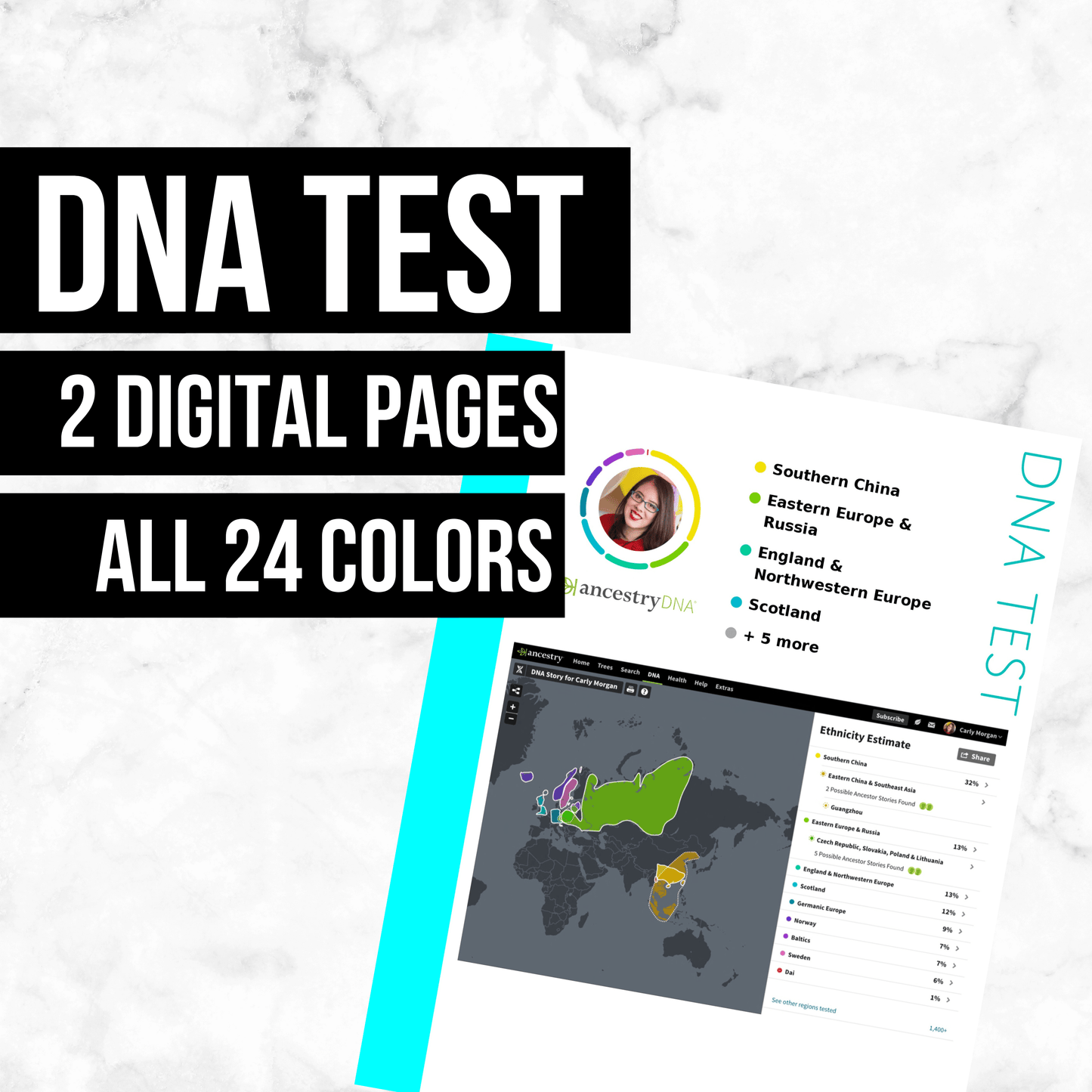 DNA Test: Printable Genealogy Form (Digital Download)
