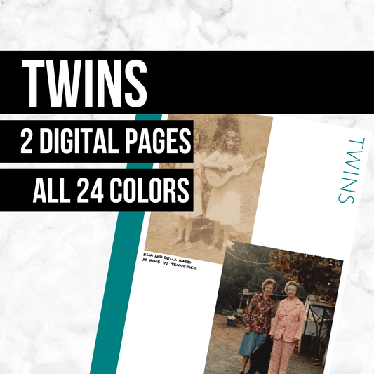 Twins: Printable Genealogy Forms (Digital Download)