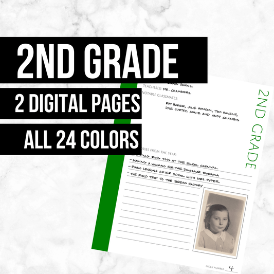 2nd Grade: Printable Genealogy Form (Digital Download)