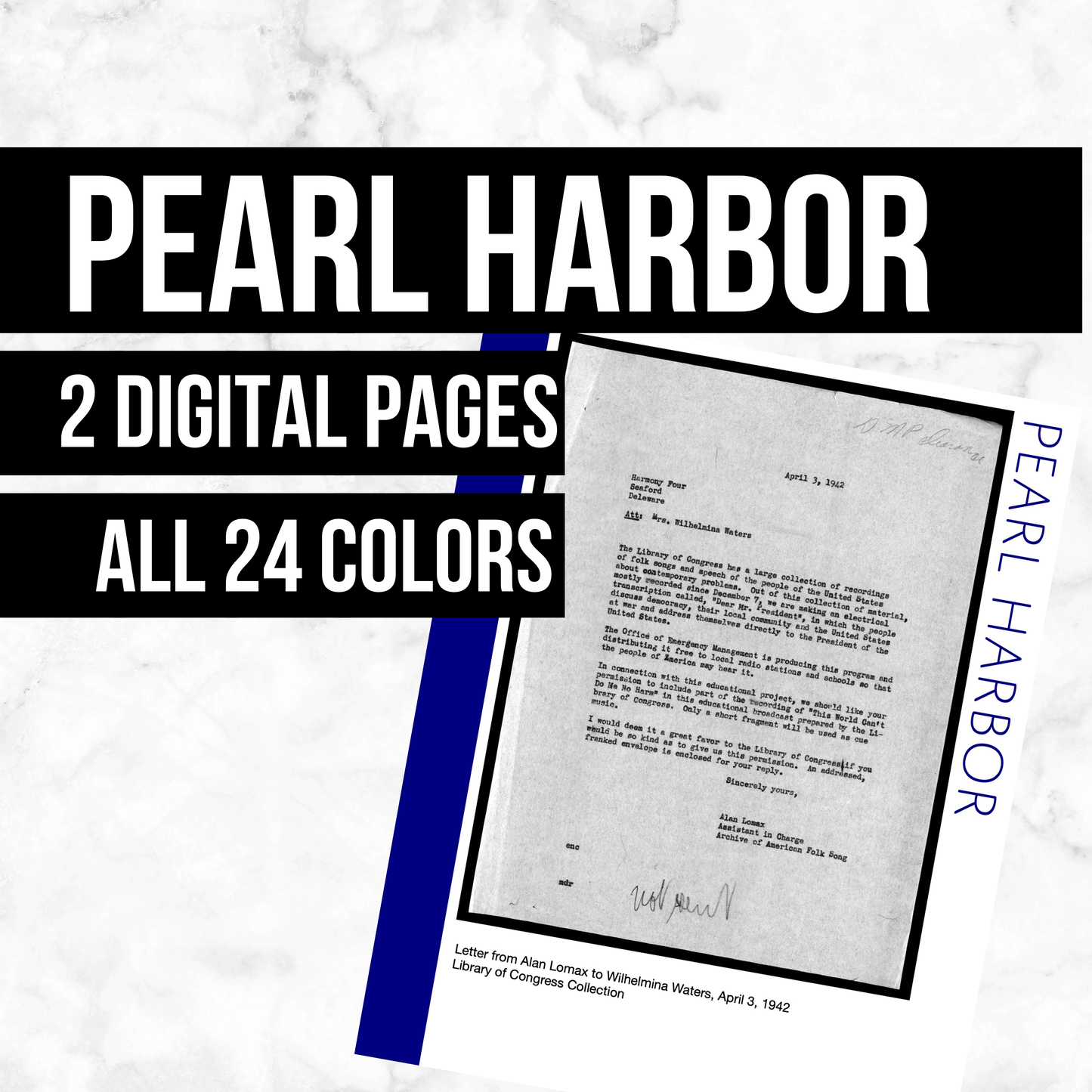 Pearl Harbor: Printable Genealogy Form (Digital Download)
