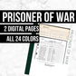 Prisoner of War: Printable Genealogy Form (Digital Download)