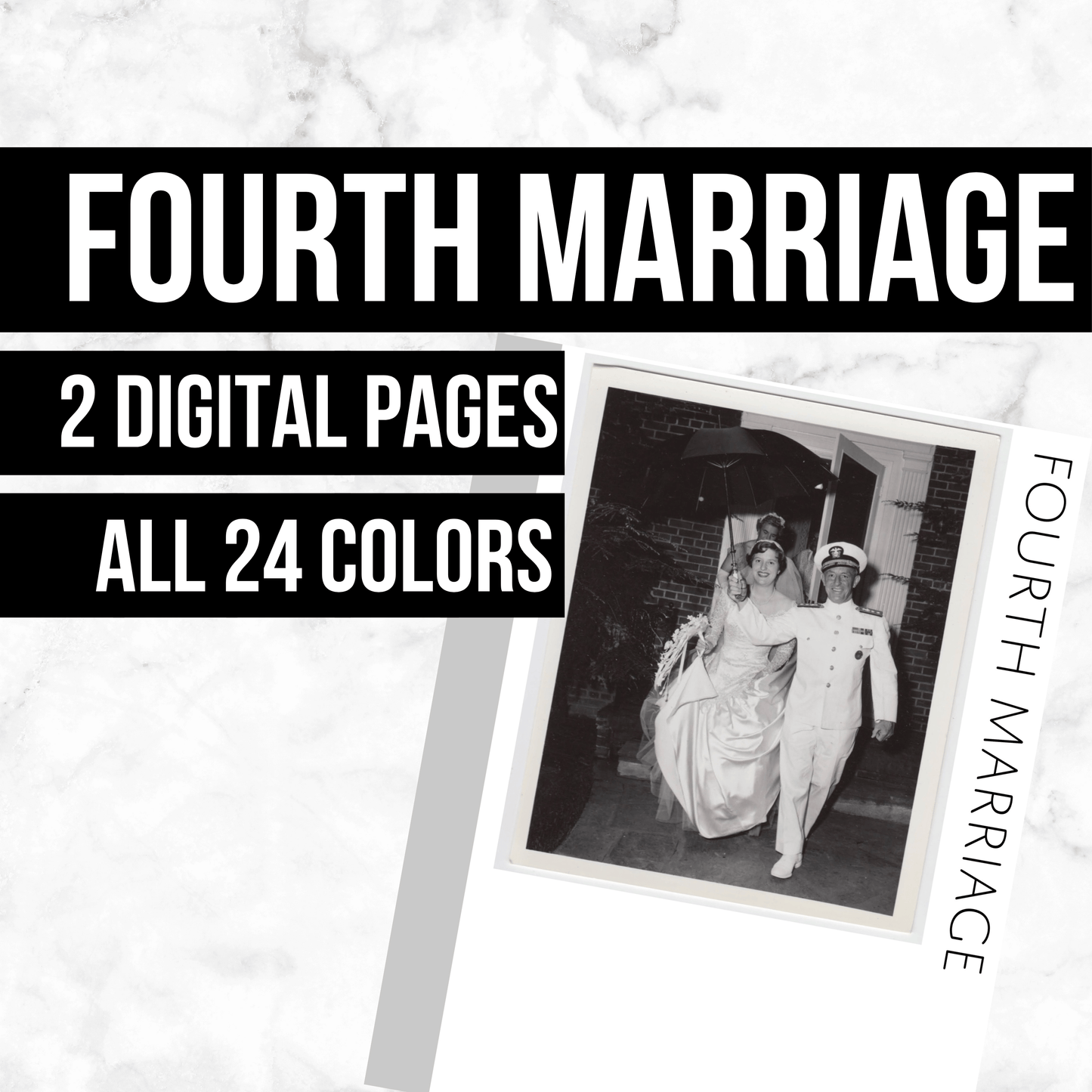 Fourth Marriage: Printable Genealogy Form (Digital Download)