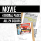 Movie Pages: Printable Genealogy Forms (Digital Download)