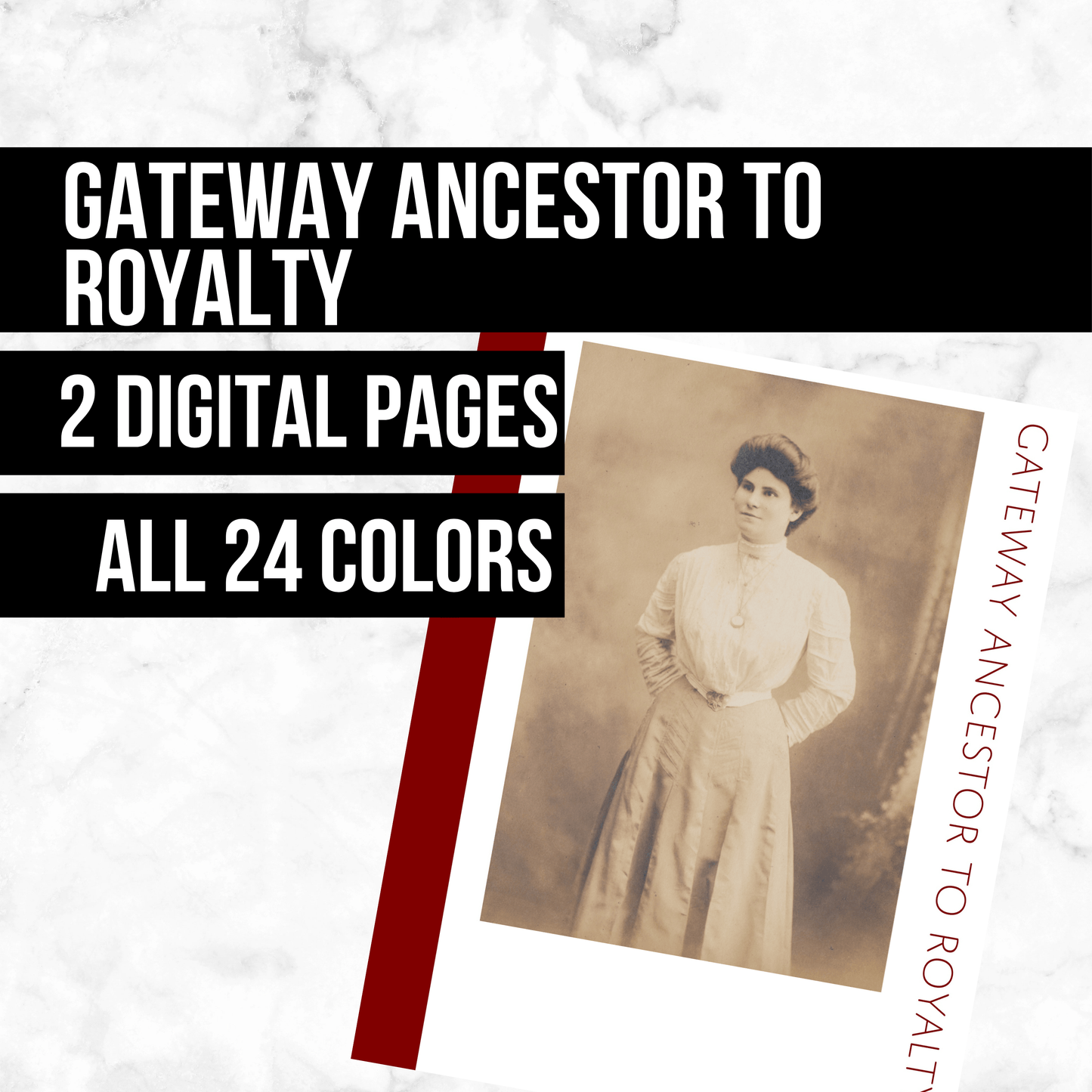 Gateway Ancestor to Royalty: Printable Genealogy Form (Digital Download)