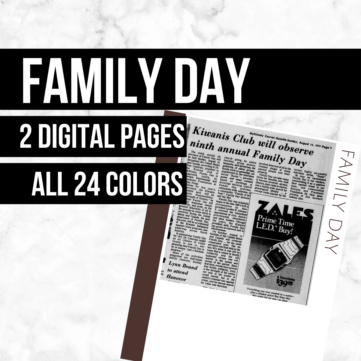 Family Day: Printable Genealogy Form (Digital Download)