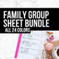 Family Group Sheets: Printable Genealogy Forms (Digital Download)