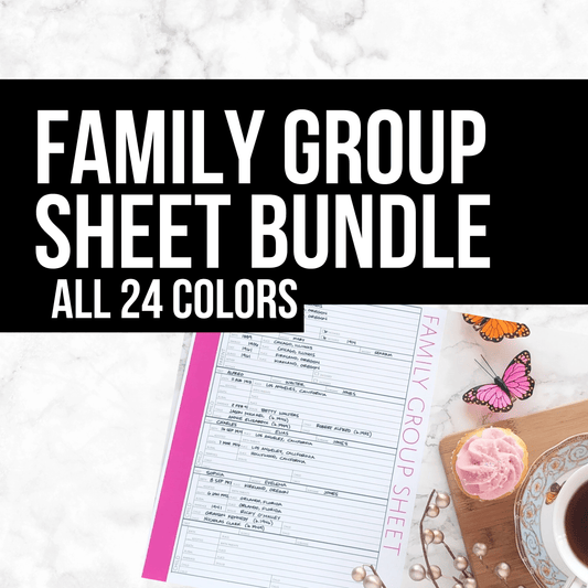 Family Group Sheets: Printable Genealogy Forms (Digital Download)