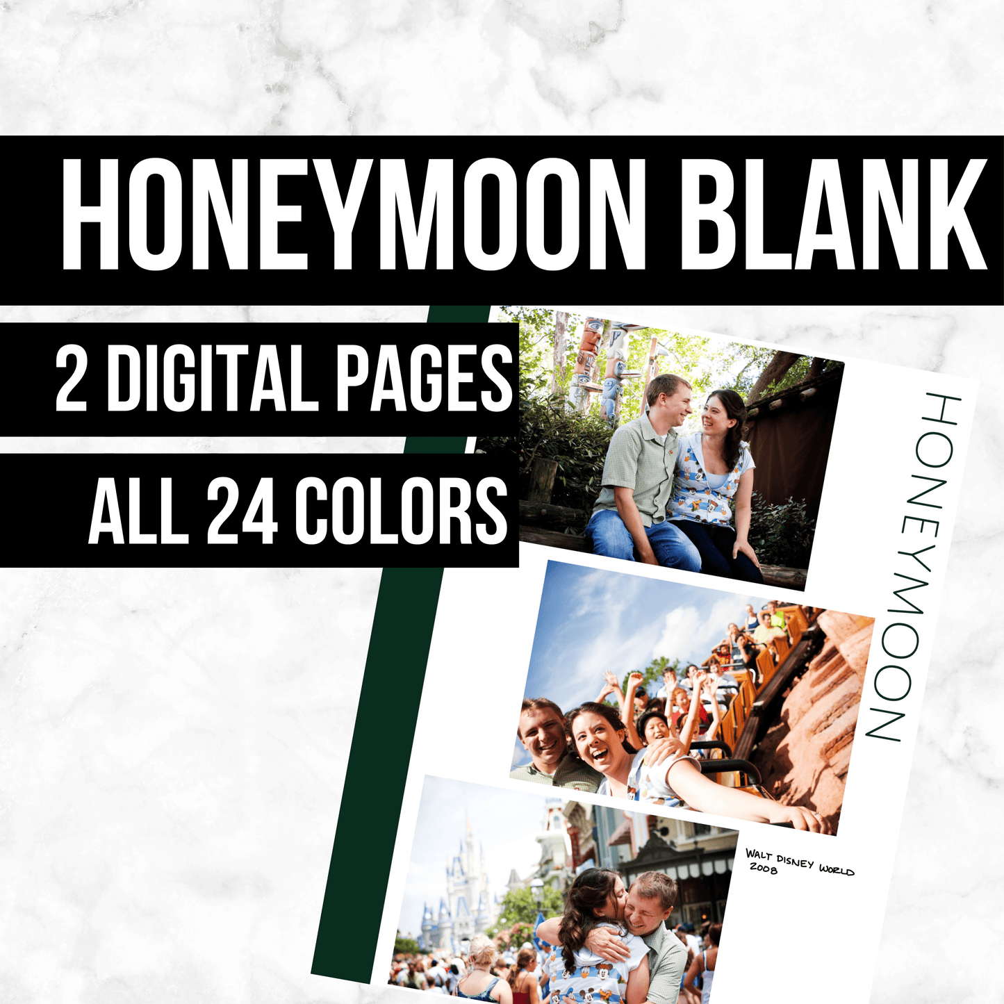 Honeymoon Blank: Printable Genealogy Page (Digital Download)