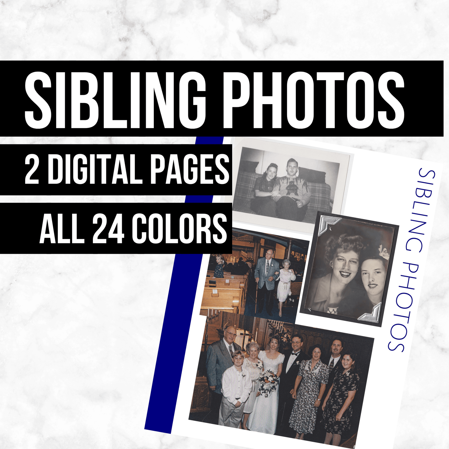 Sibling Photos: Printable Genealogy Form (Digital Download)