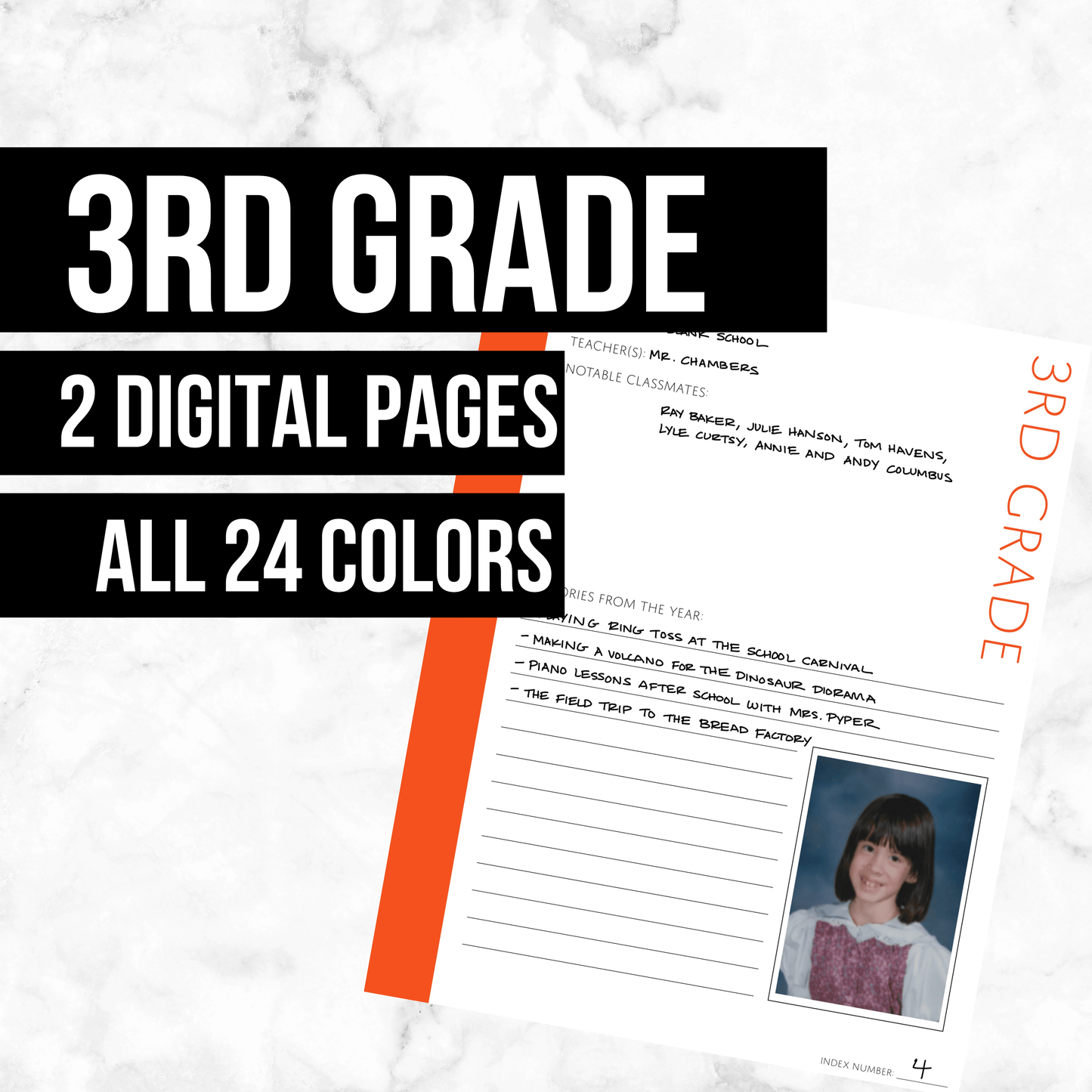3rd Grade: Printable Genealogy Form (Digital Download)