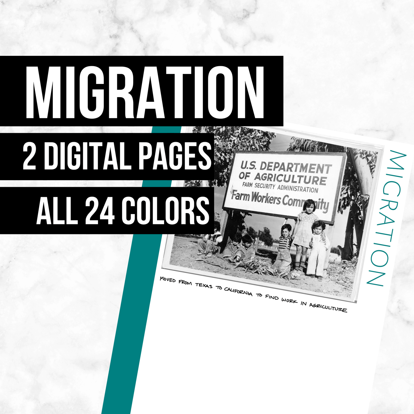 Migration Page: Printable Genealogy Form (Digital Download)