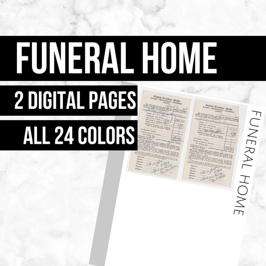 Funeral Home: Printable Genealogy Form (Digital Download)