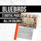 Bluebirds Page: Printable Genealogy Form (Digital Download)