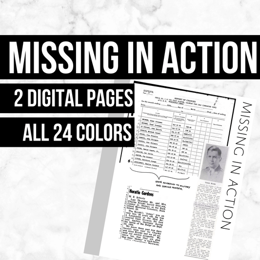 Missing in Action: Printable Genealogy Form (Digital Download)