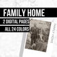 Family Home: Printable Genealogy Form (Digital Download)