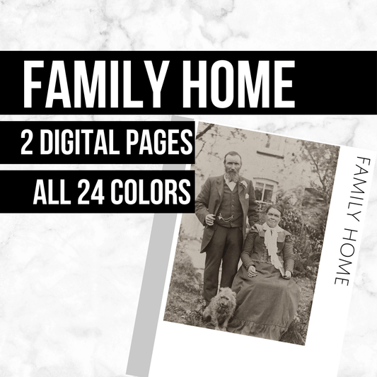 Family Home: Printable Genealogy Form (Digital Download)