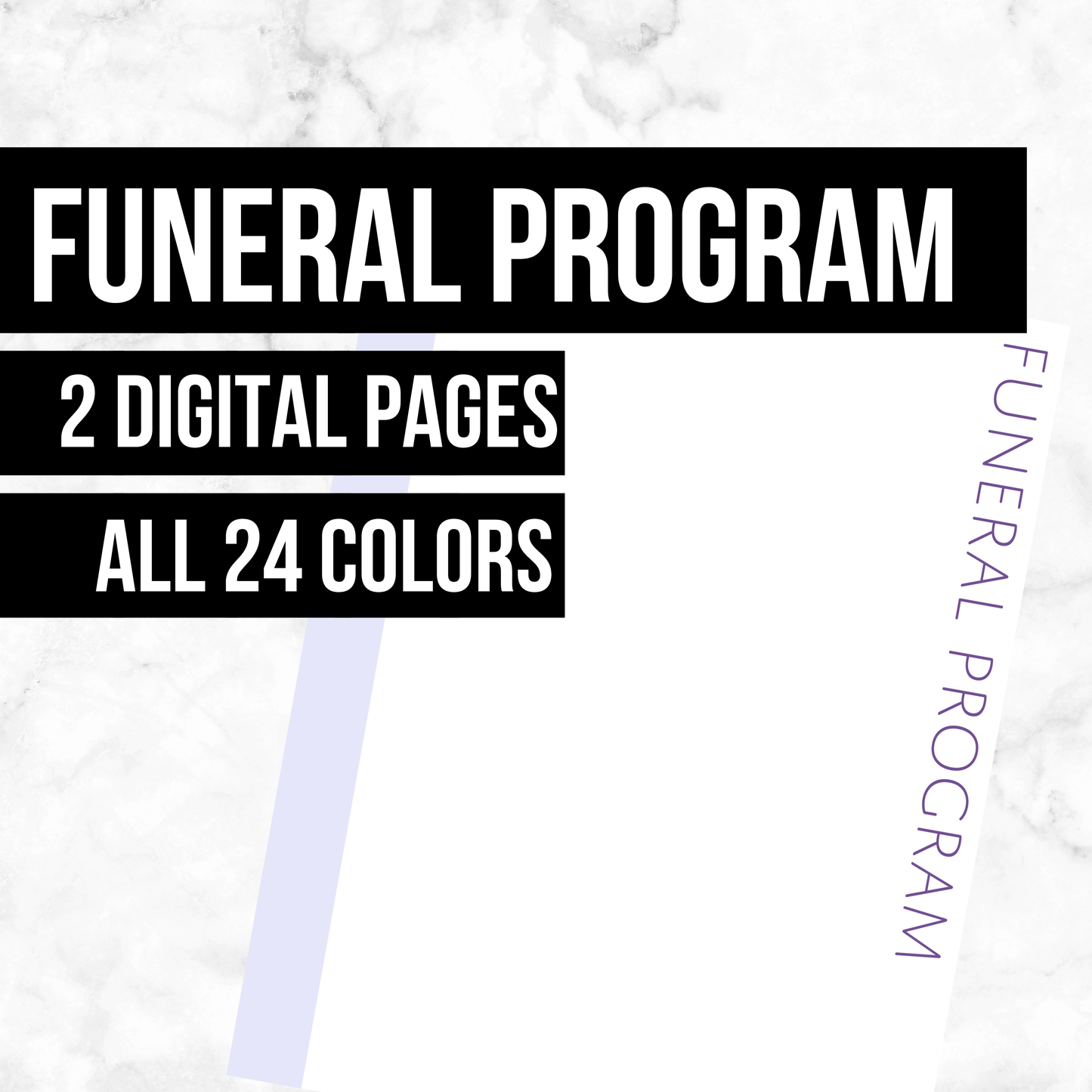 Funeral Program: Printable Genealogy Forms (Digital Download)