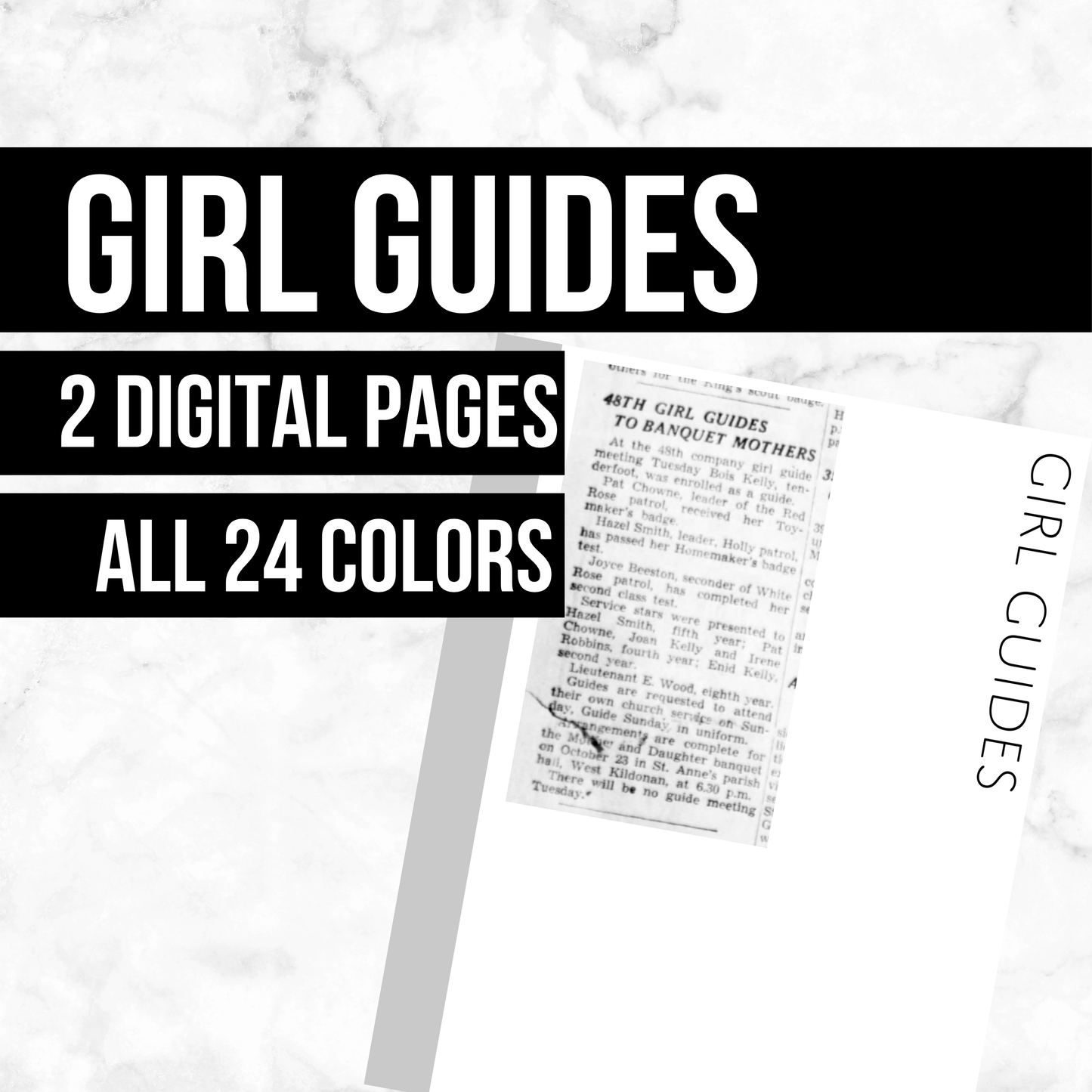 Girl Guides: Printable Genealogy Form (Digital Download)