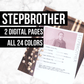 Stepbrother: Printable Genealogy Form (Digital Download)