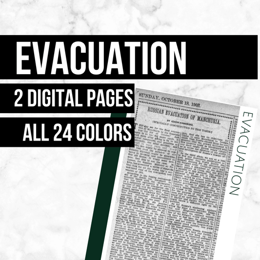 Evacuation: Printable Genealogy Form (Digital Download)