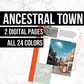 Ancestral Town Page: Printable Genealogy Form (Digital Download)