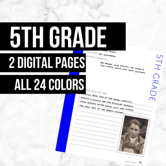 5th Grade: Printable Genealogy Form (Digital Download)