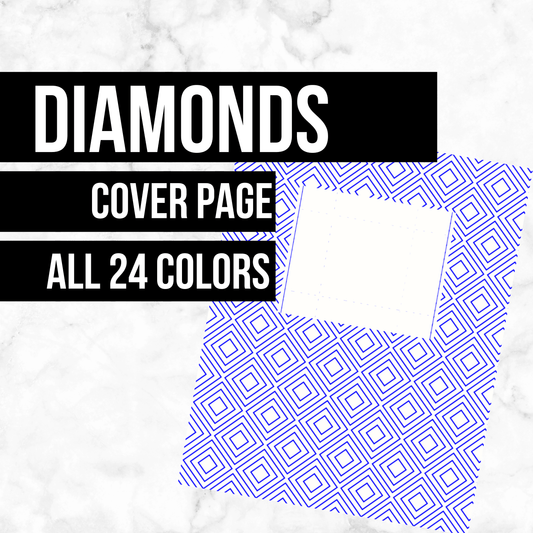 Diamonds Design Cover Page: Printable Genealogy Form (Digital Download)