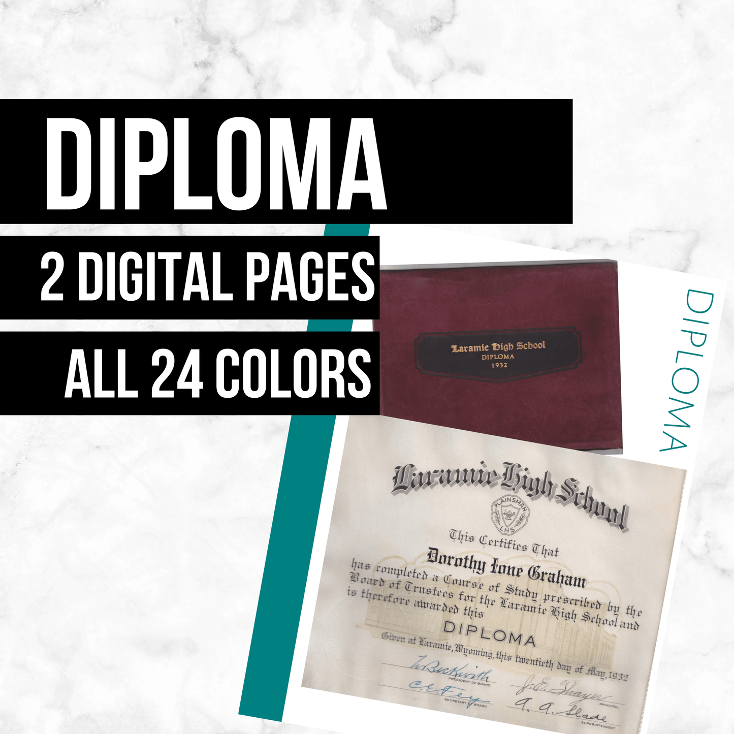 Diploma: Printable Genealogy Form (Digital Download)