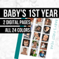 Baby's First Year Photos: Printable Genealogy Forms (Digital Download)