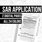 SAR Application: Printable Genealogy Form (Digital Download)