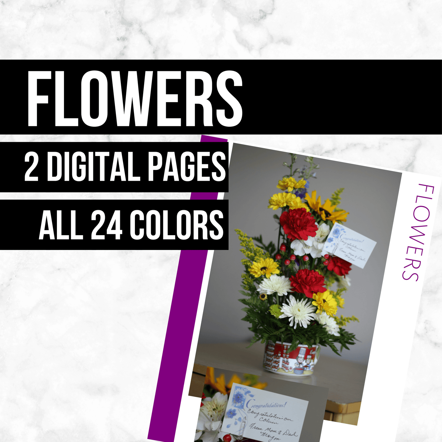 Flowers: Printable Genealogy Form (Digital Download)