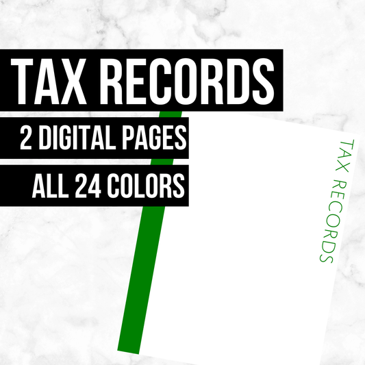 Tax Records: Printable Genealogy Form (Digital Download)