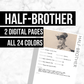 Half-Brother Profile: Printable Genealogy Form (Digital Download)