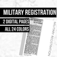 Military Registration: Printable Genealogy Form (Digital Download)