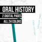 Oral History: Printable Genealogy Forms (Digital Download)