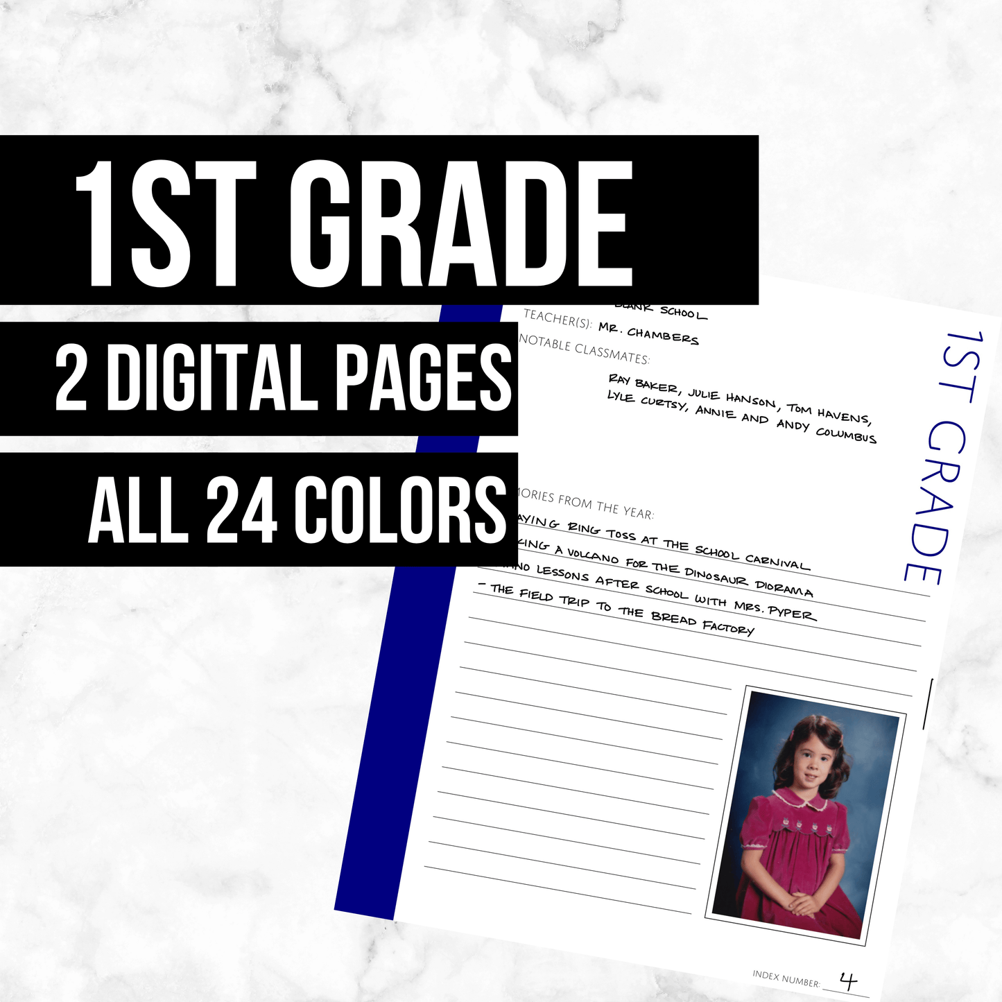 1st Grade: Printable Genealogy Form (Digital Download)