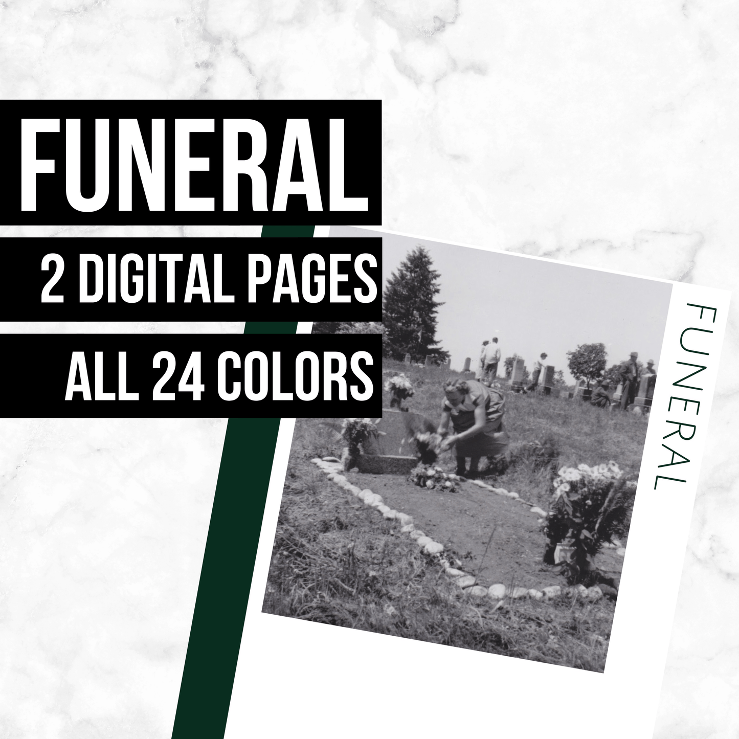 Funeral: Printable Genealogy Forms (Digital Download)