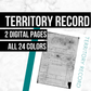 Territory Record Page: Printable Genealogy Form (Digital Download)