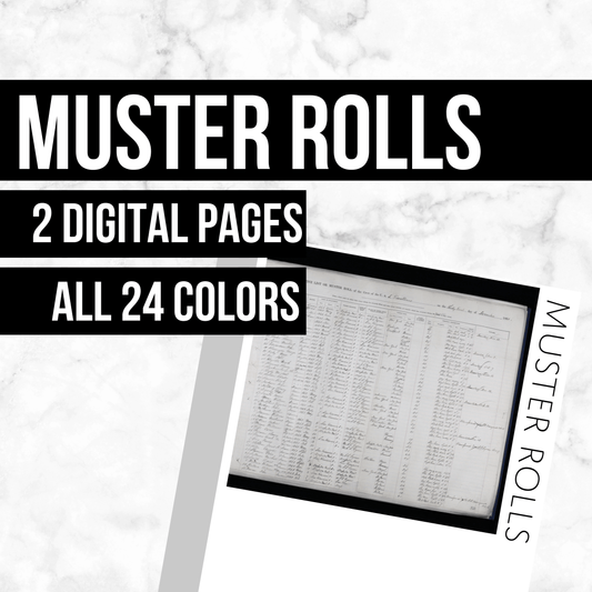 Muster Rolls: Printable Genealogy Form (Digital Download)