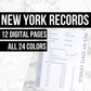 New York Records Bundle: Printable Genealogy Form (Digital Download)