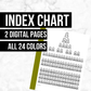 Index Chart: Printable Genealogy Form (Digital Download)