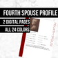 Fourth Spouse Profile Page: Printable Genealogy Form (Digital Download)